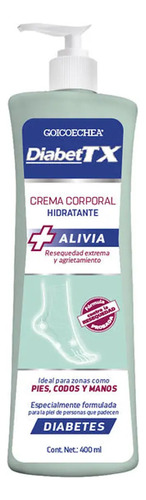 Crema Corporal Para Diabeticos Diabettx Hidratante 400 Ml