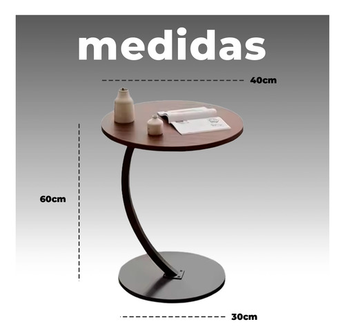 Blanco - 61 - Mesa Lateral Con Diseño Curvo Para Sala Y Dorm