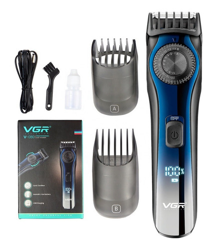 Maquina Corta Pelo Trimmer Vgr V-080 Barba Recargable Usb