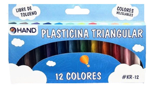 Plasticina 12 Colores Hand #kr-12