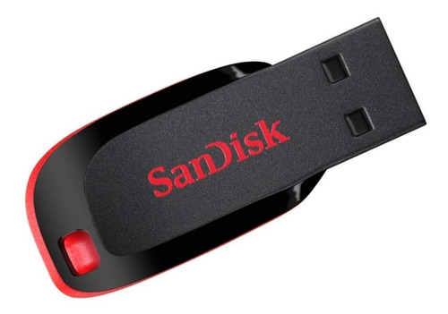 Pendrive Sandisk Cruzer Blade 16gb Preto/vermelho
