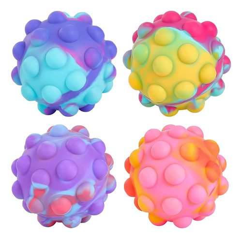 Paquete De 4 Bolas Antiestrés De Silicona, Juguetes
