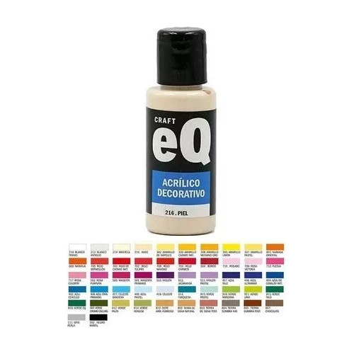 Set Acrílicos Eqarte X 25 Un. 50ml Pintura Acrílica Envíos