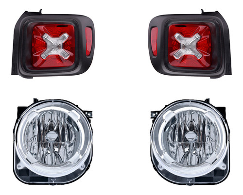 Paq Calaveras Y Faros Jeep Renegade 2015/2020 Depo