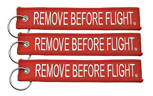 Llavero Remove Before Flight Rojo/blanco (3 Unidades)