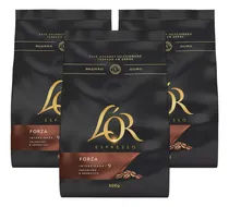 Comprar Kit 3 Café Torrado Em Grãos Espresso Forza L'or Gourmet 500g