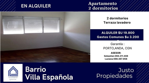 Imagen 1 de 13 de En Alquiler Apartamento Luminoso De 3 Dormitorios En Villa Española