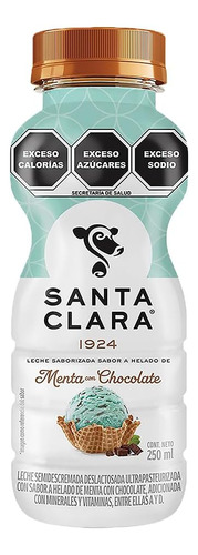 Santa Clara 6 Pack Leche Sabor Helado Menta Chocolate 250 Ml