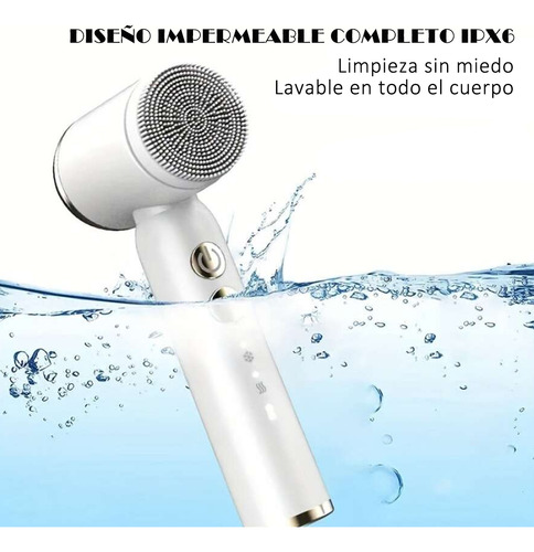 Cepillo Facial Cepillo Eléctrico Recargable Con 6 Cabezales