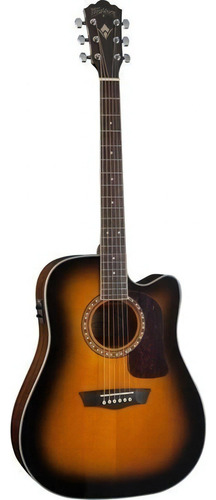 Violão Elétrico Dreadnought Washburn Hd10scetb Tampo Sólido