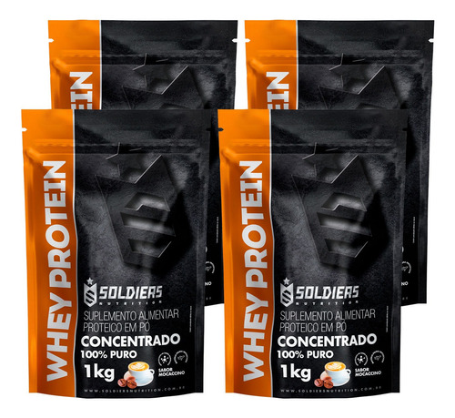 Whey Protein Soldiers Nutrition Concentrado 4kg  Sabor Moccacino
