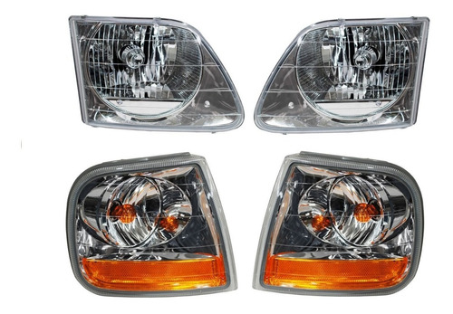 Juego Faros Y Cuartos F150 97 98 99 00 01 02 03 04 05 06 07