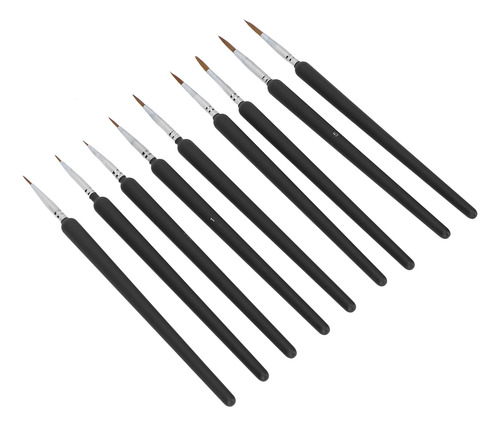 Set De 9 Pinceles Para Decoración De Uñas Liner Striping Bru