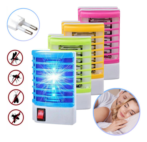 Kit 5 Mata Pernilongos Moscas Tomada Elétrico Luz Noturna