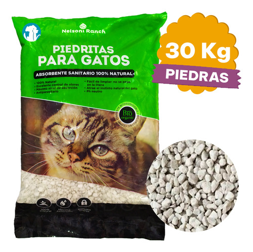 Arena Piedra Sanitaria Para Gato Gramas 26 Kg + Envío Gratis