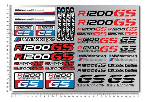 Kit Adesivos Capacete R1200gs Bmw Ktcp149