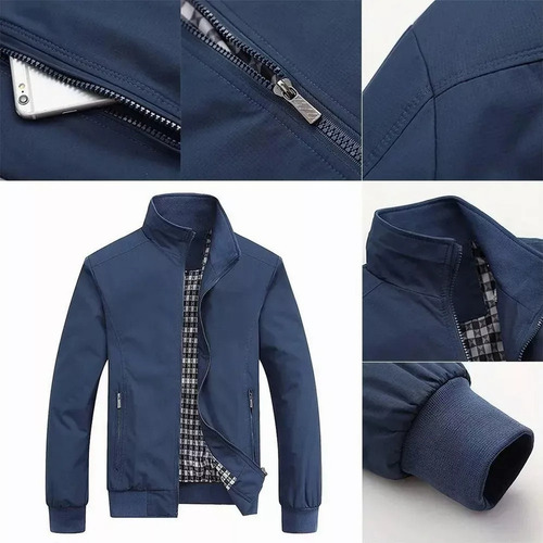 Chamarra Cortavientos Casual Chamarra De Hombre De Color Sól