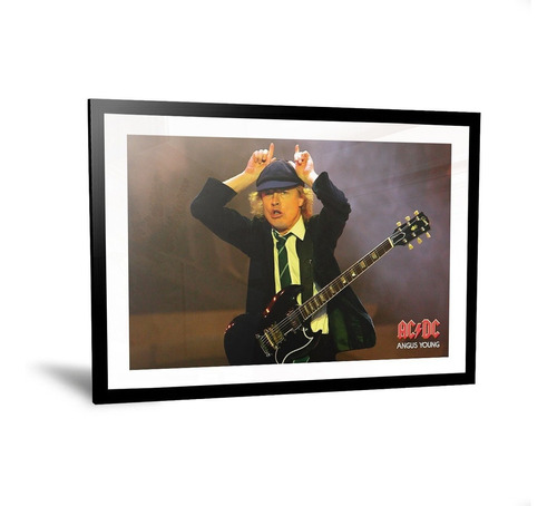 Cuadro Angus Young Acdc Ac/dc Música Rock Enmarcado 20x30cm