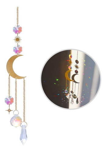 Colgante De Cristal, Atrapasol Luna , Suncatcher