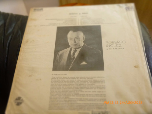 Vinilo Lp De Roberto Inglez -- Musica Y Amor (u1070