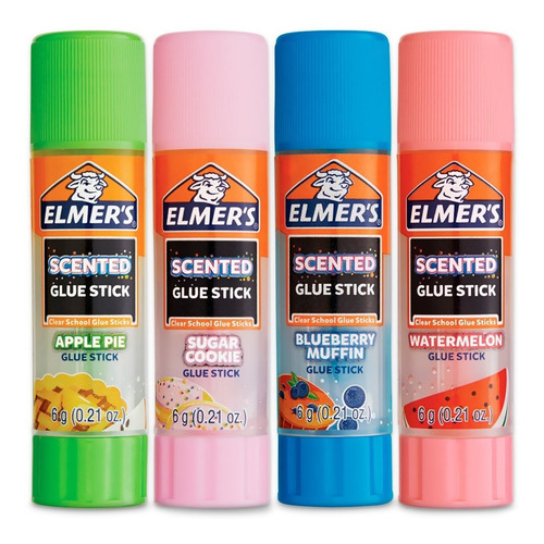 Adhesivo En Barra Elmers 6gr Con Aroma X 16 Adhesivos