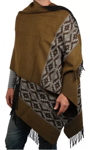 Poncho argentino marrón liso