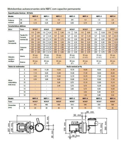 Motobomba Para Piscina Nbfc-1 1/3 Cv Monofásico Nautilus