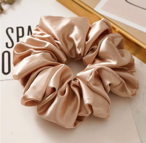 Scrunchies Satin Elastic Hair Banda Color Champan