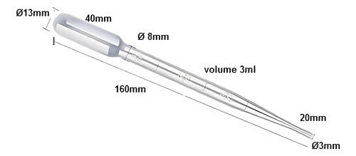 Pipeta Pasteur Graduada 3ml Estéril Individual