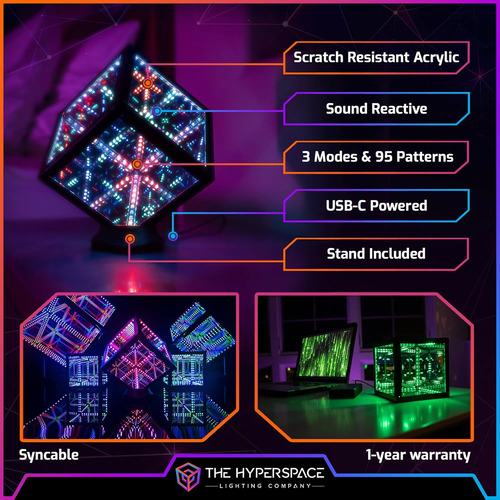 Hypercube Nano Infinity Cube - Luz Led Con Soporte