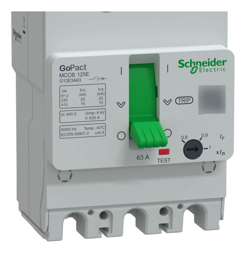 Disjuntor Caixa Moldada Tripolar 63a 15ka - Schneider