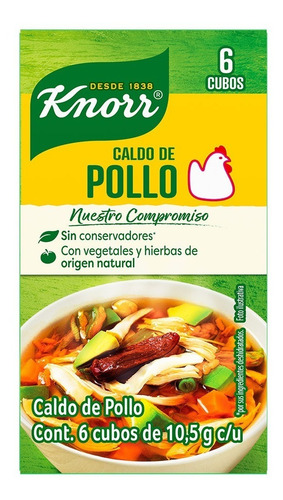 Imagen 1 de 2 de Knorr Caldo De Pollo 63g