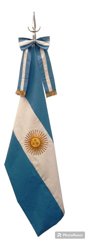 Doble Sol Argentina Bandera C/ Base-asta-moño-tahalí Oficial