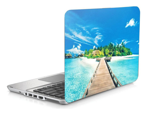 Skin Adesivo Protetor Notebook 13,3 Praia Paradisíaca D2