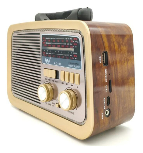 Rádio Portátil Vintage Altomex Am/fm Usb Bluetooth Bivolt