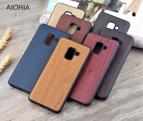 Funda Lujo Samsung Galaxy S9 S8 + Plus Madera Premium Piel