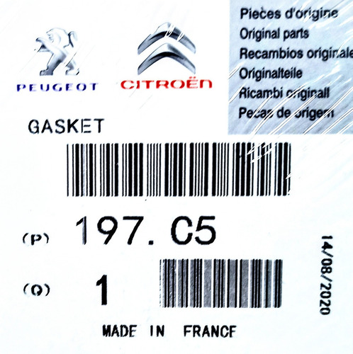 Juego Empacadura Peugeot 206 207 306 Citroen C2 C3 C4 1.6