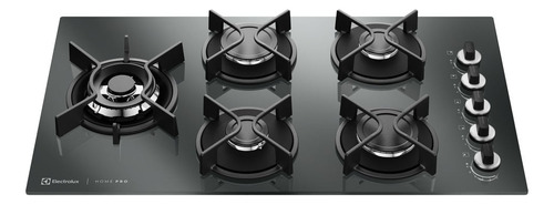 Cooktop 5 Bocas Gás Electrolux Espelhado Multichama (ke5hp) Cor Preto 127/220v