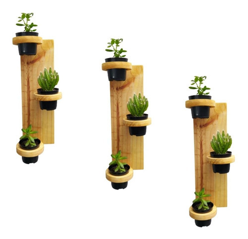 Kit Com 3 Jardins Verticais Para Suculentas- Horta-vertical