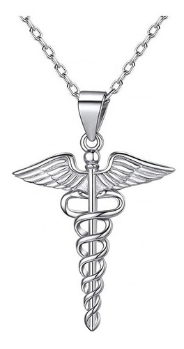 Gargantilla Medicina Collar Plata Ley 925 + Estuche Msi