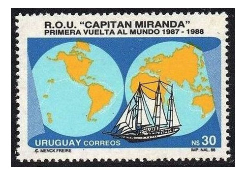 Barco - R O U Miranda - Uruguay 1982 - Mint - Yv 1249