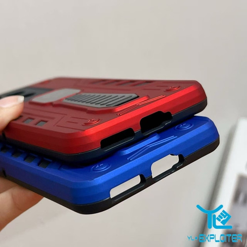 Capa Anti Impacto Reforçada Com Suporte Para Motorola (hry) Azul G10