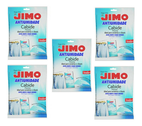 Jimo Antiumidade Cabide Evita Mofo E Mau Odor Kit Com 5