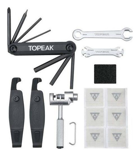 Bolsa De Selim Topeak Wedge Pack 2 - Kit Com 17 Ferramentas