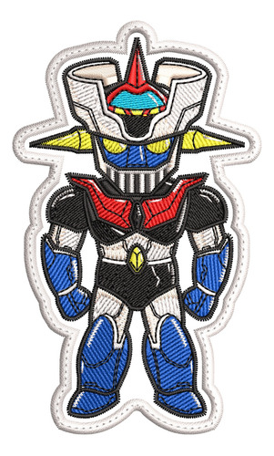 Parche Bordado Mazinger Z 11x6.6cm. Anime ,infantil Calidad