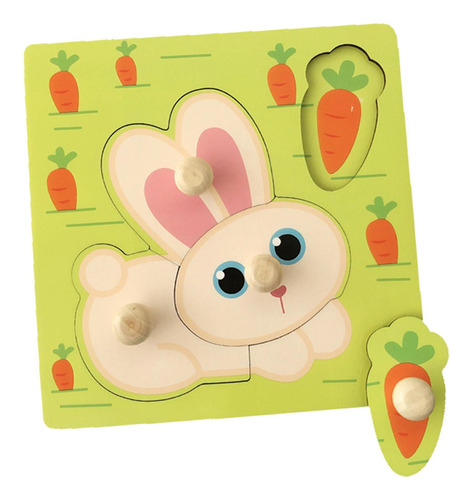 Peg Puzzle Board Juguete Educativo Montessori Para Conejo