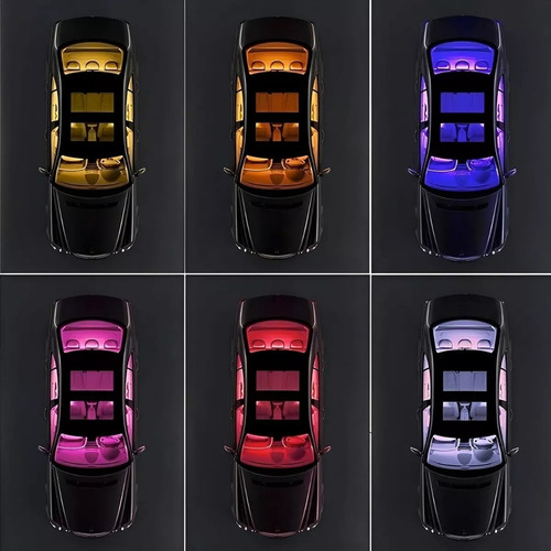Tira Led Rgb Atmosfera 4 En 1 Luces Neón Auto Interior