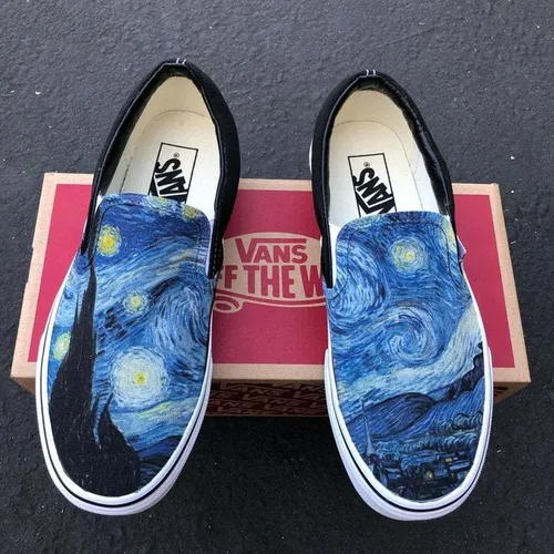 Vans Noche Estrellada Custom Pintados A Originales Envío gratis