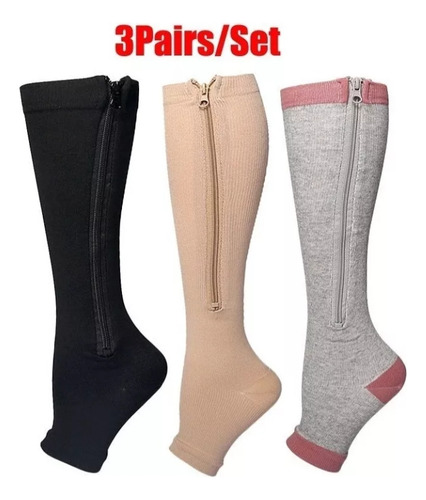 3par Compression Medies Venas Varicosas Cremallera