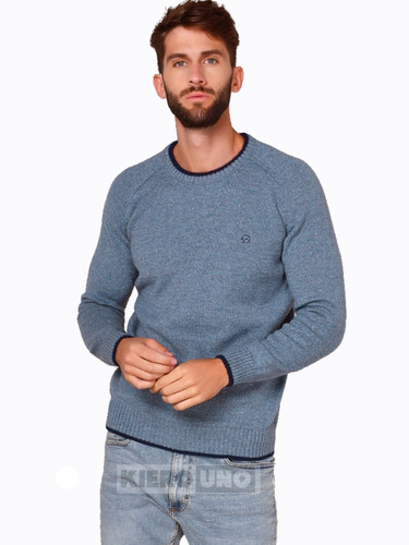 Sweater Liso Hombre Saco Pullover Cuello Redondo M.s